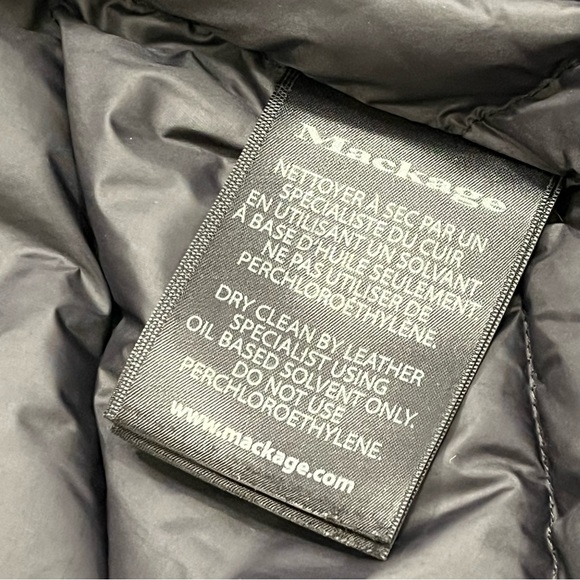 Mackage Jacket Womens Small Green Down Parka Coat Pockets Silver Fox Fur Hood - Picture 6 of 14